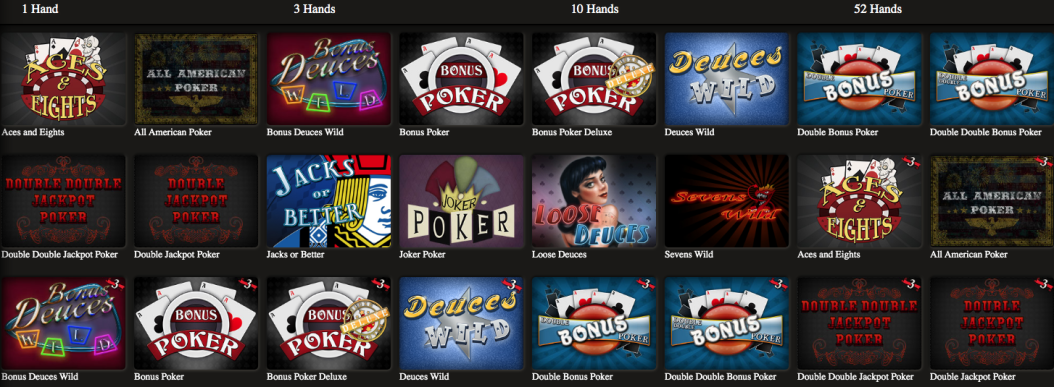 Table games at Platinum Reels casino